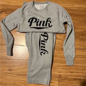 Size Small Top and Bottom. The jogger set was purchased at Walmart worn once.